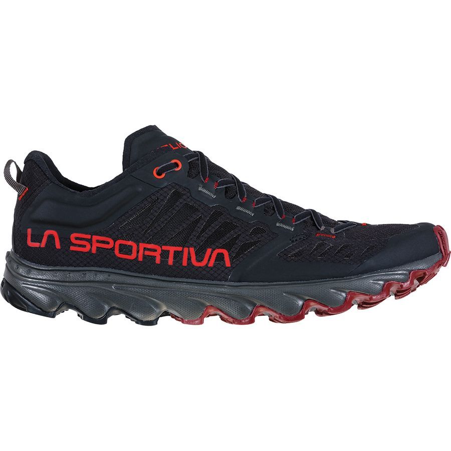 La Sportiva Helios III Trail Running Shoe - Men's Black/Poppy