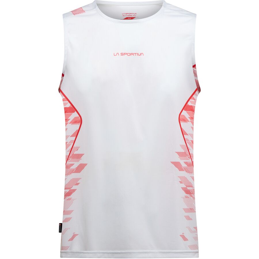 La Sportiva Pacer Tank Top - Men's Chalk/Mountain Red