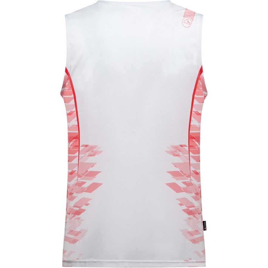 La Sportiva Pacer Tank Top - Men's Chalk/Mountain Red