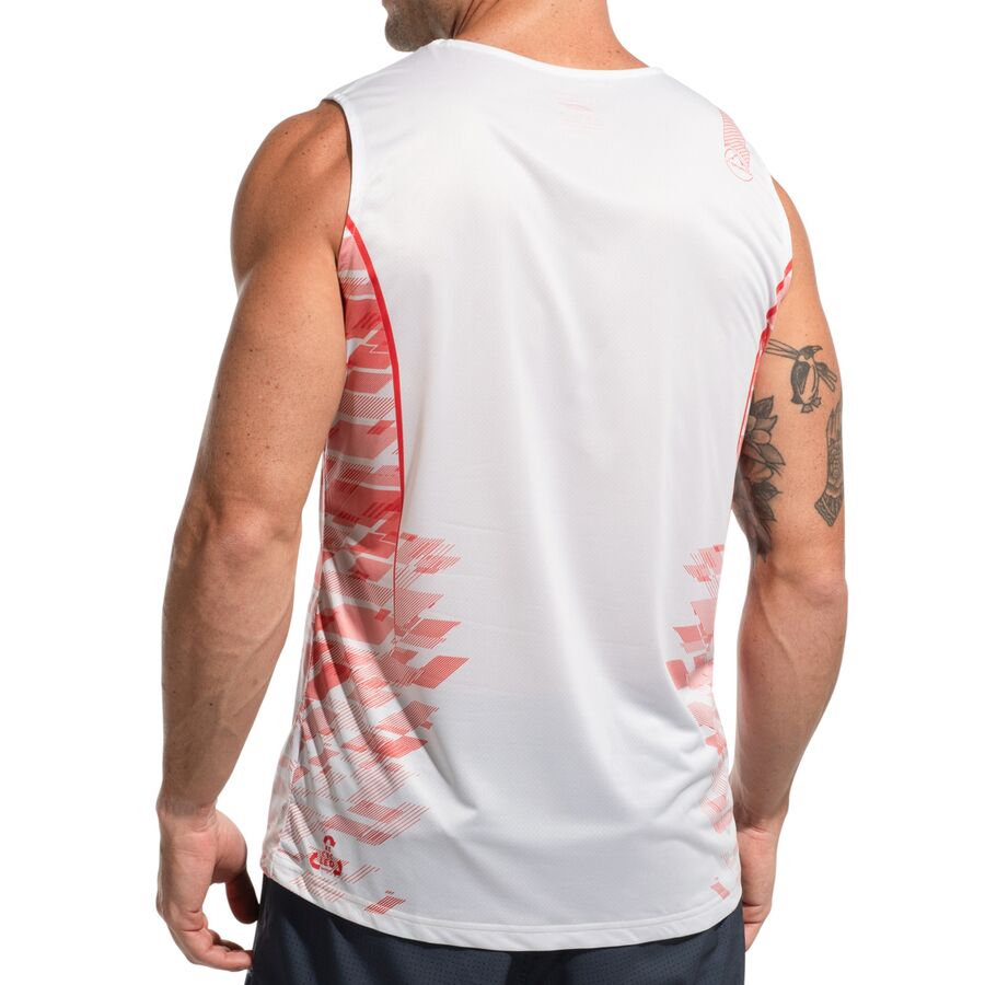 La Sportiva Pacer Tank Top - Men's Chalk/Mountain Red