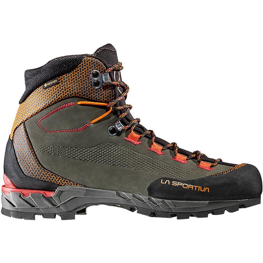 La Sportiva Trango Tech Leather GTX Mountaineering Boot - Men's Carbon/Hawaiian Sun
