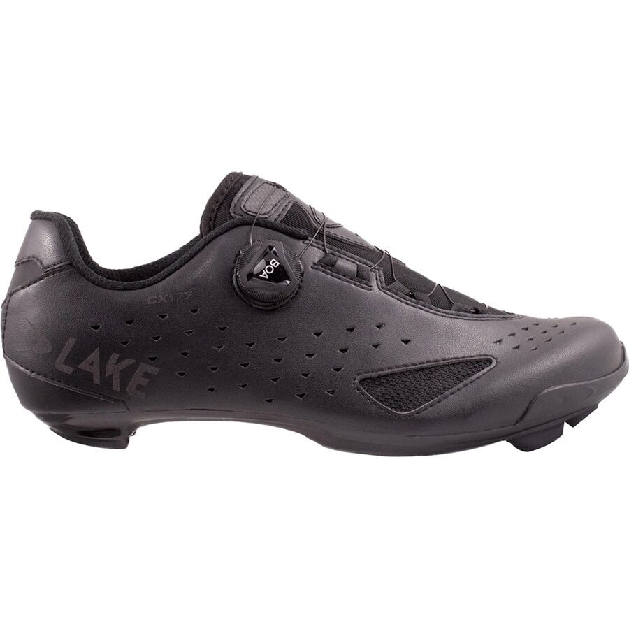 Lake CX177 Wide Cycling Shoe - Men's Black/Black Reflective