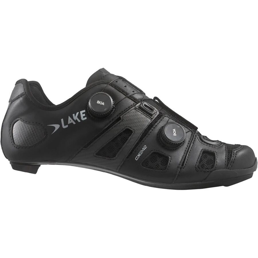 Lake CX242 Wide Cycling Shoe - Men's Black/Silver