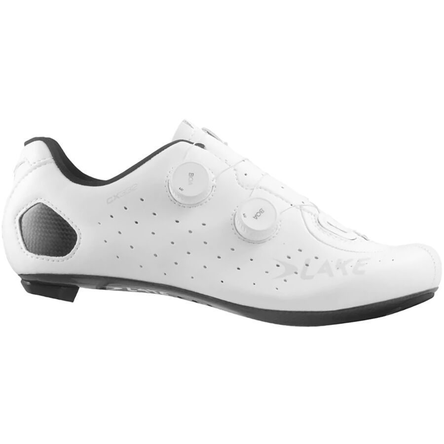Lake CX332 Wide Cycling Shoe - Men's Clarino White/White Microfiber