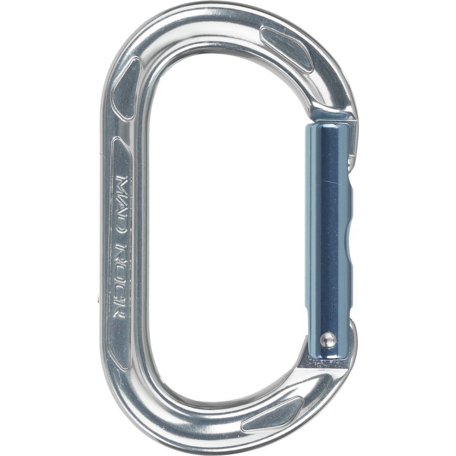 Mad Rock Oval Tech Straight Gate Carabiner Silver/Blue
