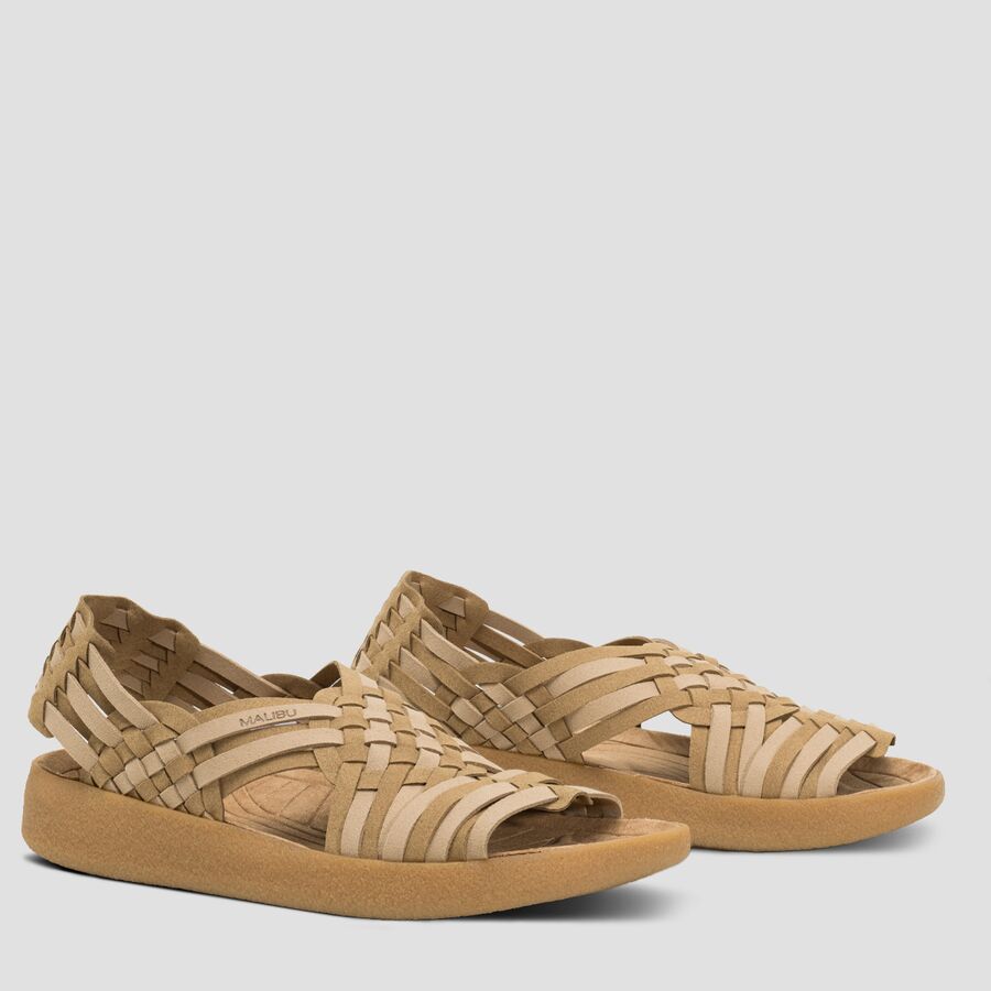 Malibu Sandals Canyon Suede Vegan Leather Rub Sandal Beige/Coyote/Tan