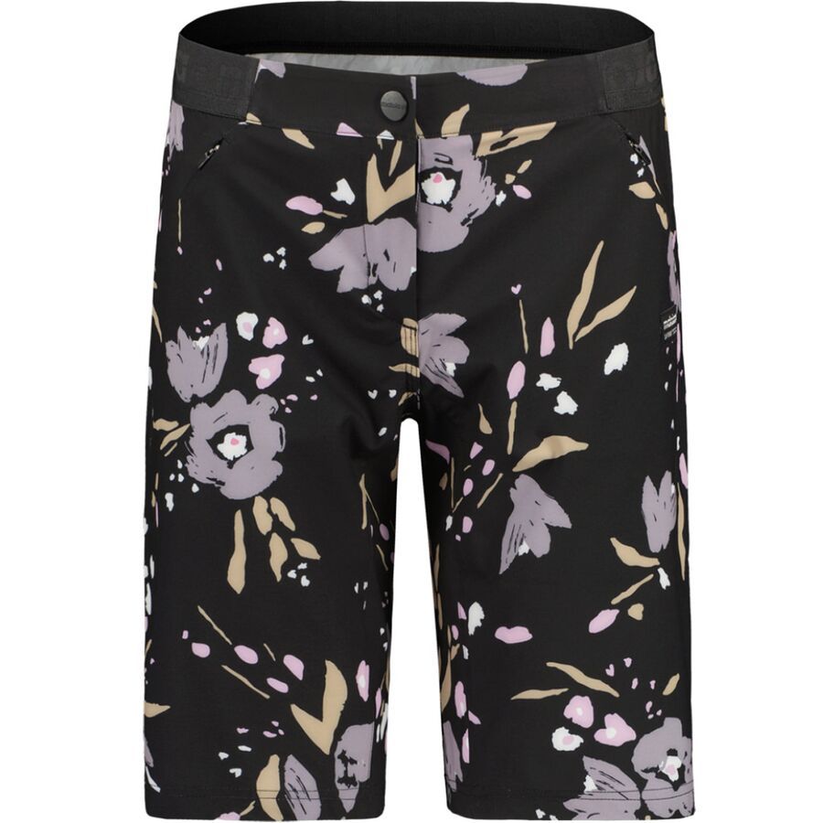 Maloja AnemonaM Printed Mountain Bike Short - Women's Deep Black Brushflower