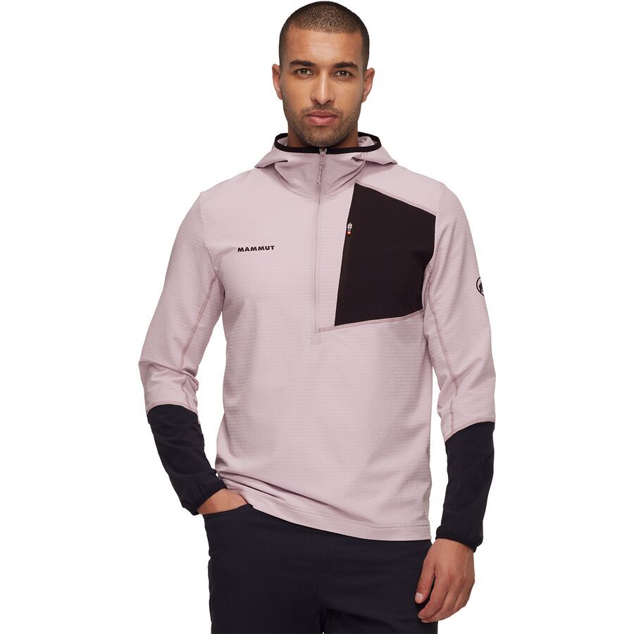 Mammut Madris Light ML 1/2-Zip Hoodie - Men's Alpine Calamint/Black