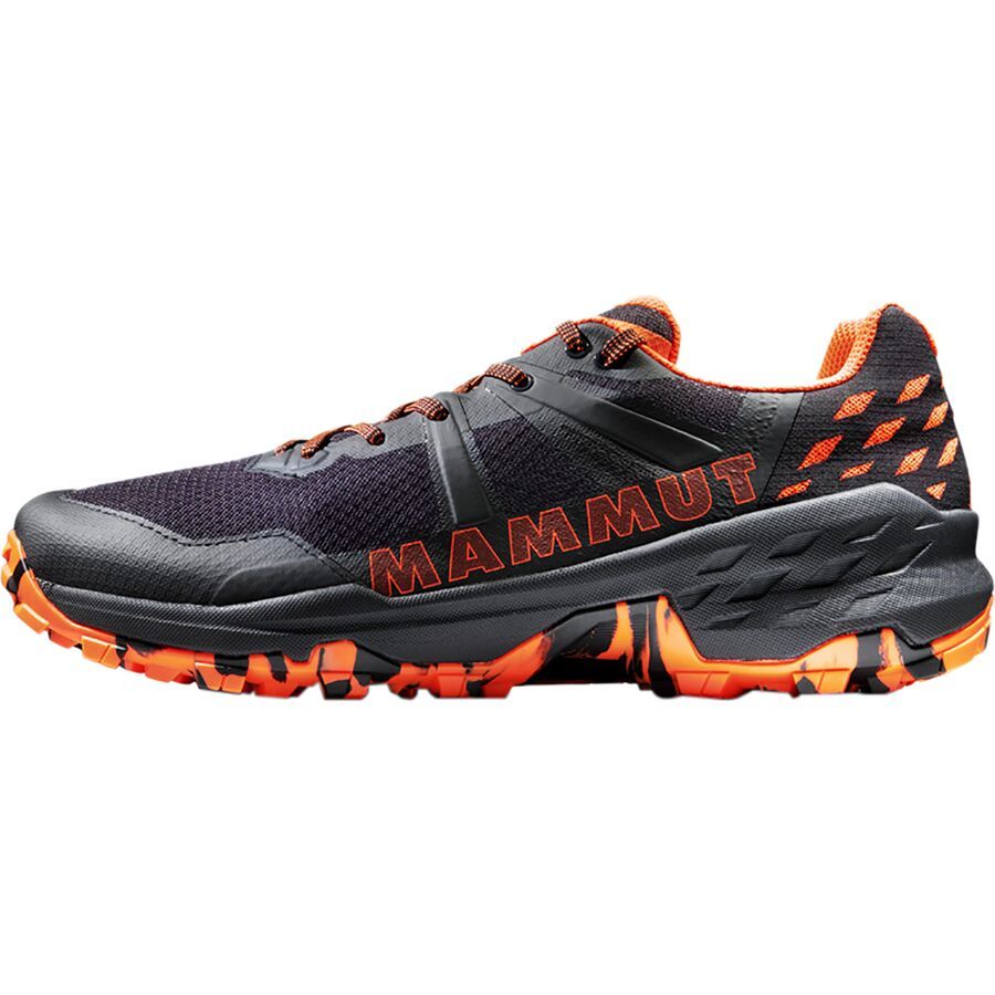 Mammut Sertig II Low Trail Running Shoe - Men's Black/Vibrant Orange