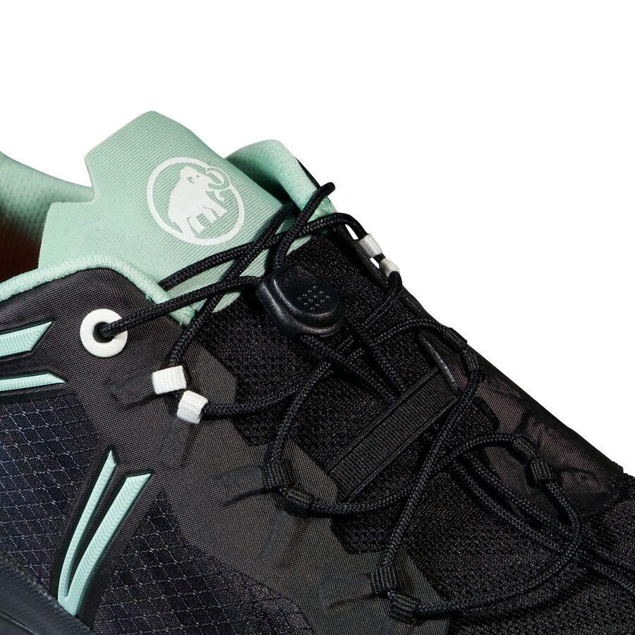 Mammut Sertig Low Trail Running Shoe - Women's Black/Neo Mint