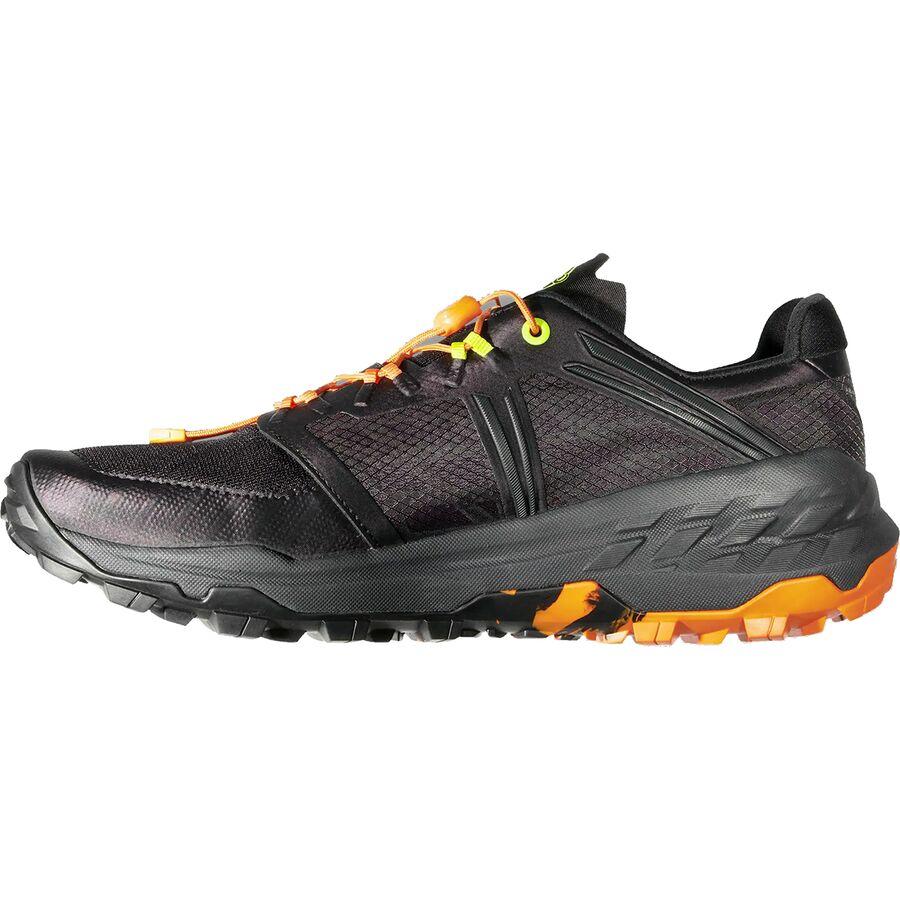 Mammut Sertig Trail Running Shoe - Men's Black/Dark Tangerine