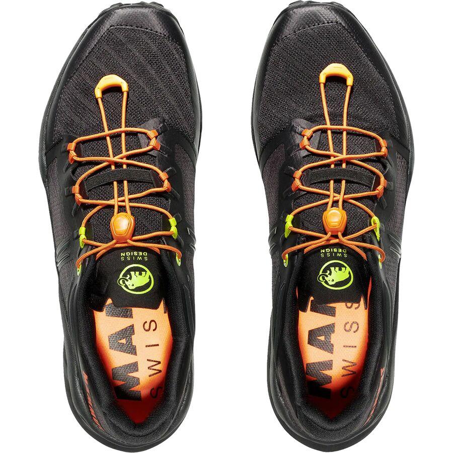 Mammut Sertig Trail Running Shoe - Men's Black/Dark Tangerine