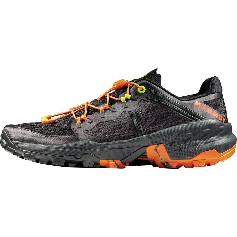 Mammut Sertig Trail Running Shoe - Men's Black/Dark Tangerine