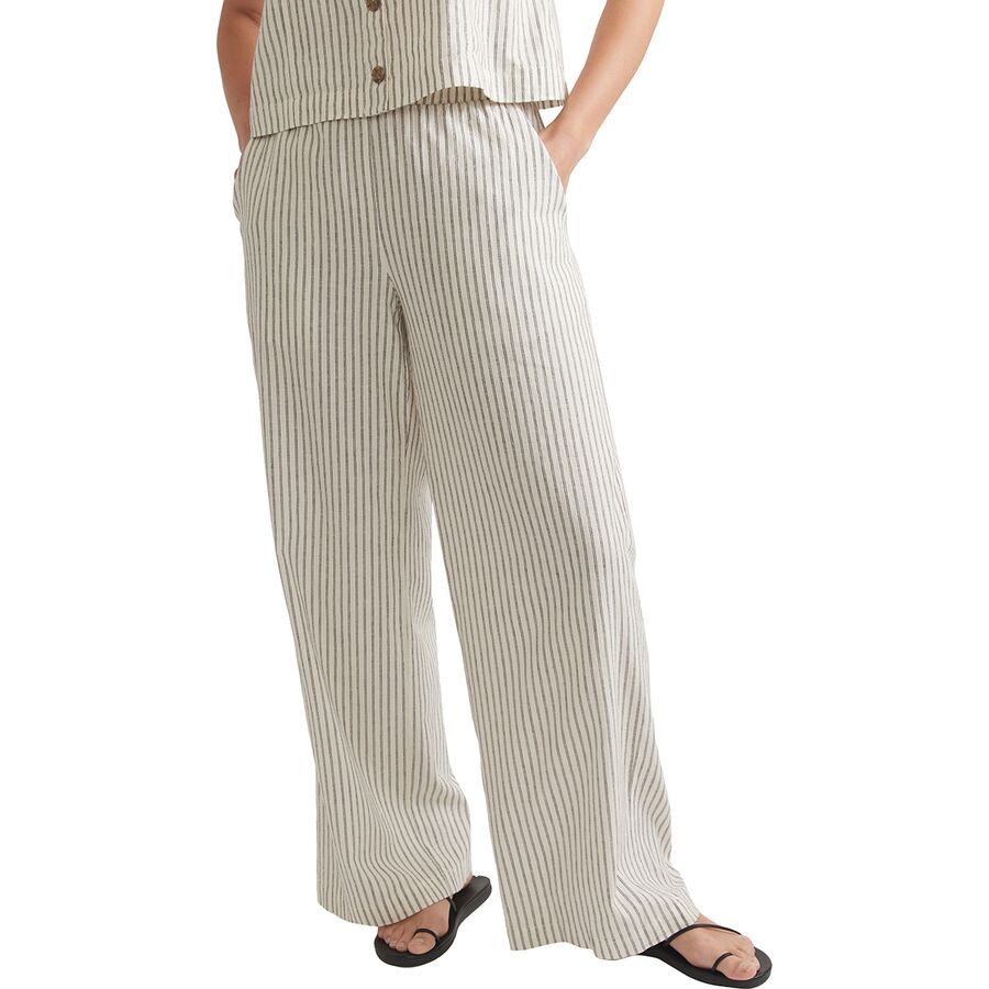 Marine Layer Allison Hemp Trouser - Women's Grey Stripe
