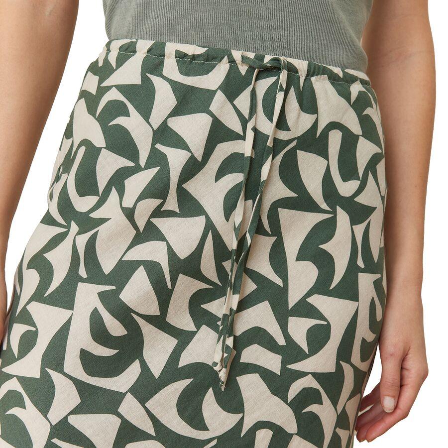 Marine Layer Avery Hemp Midi Skirt - Women's Pine Geo