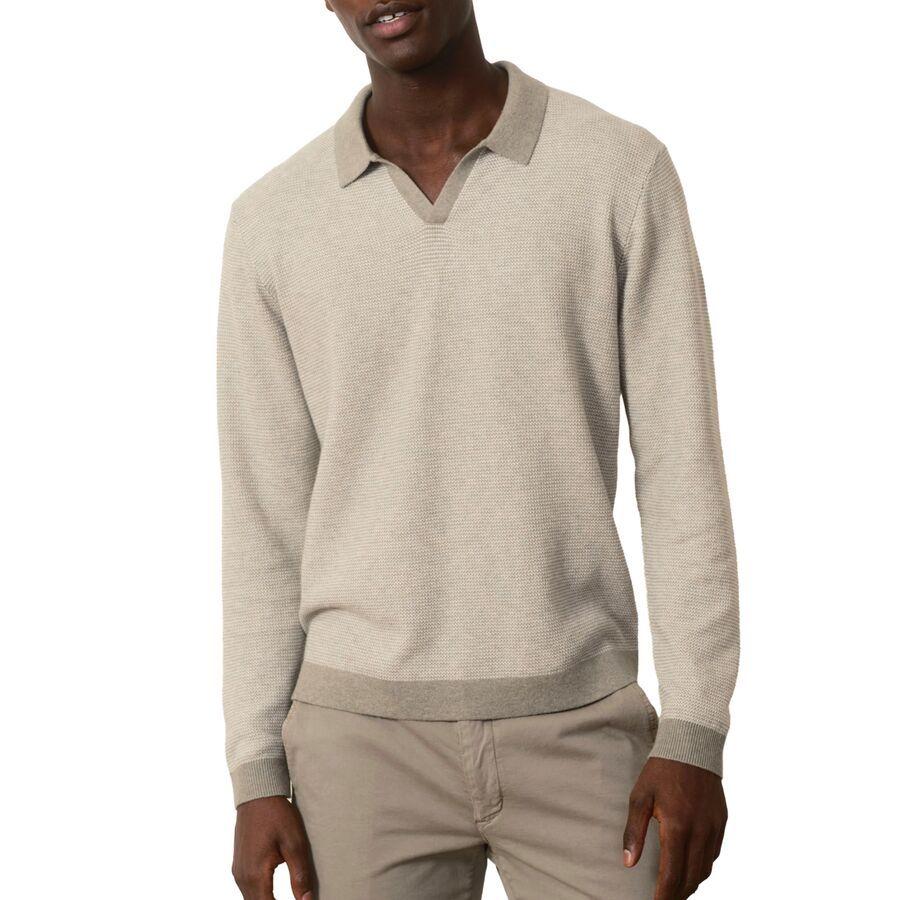 Marine Layer Liam Long-Sleeve Sweater Polo - Men's Vetiver/Ivory