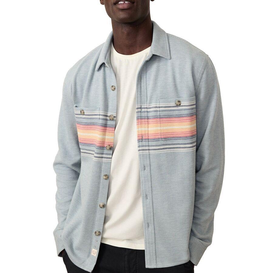 Marine Layer Pacifica Stretch Twill Shirt - Men's Blue Multi Stripe