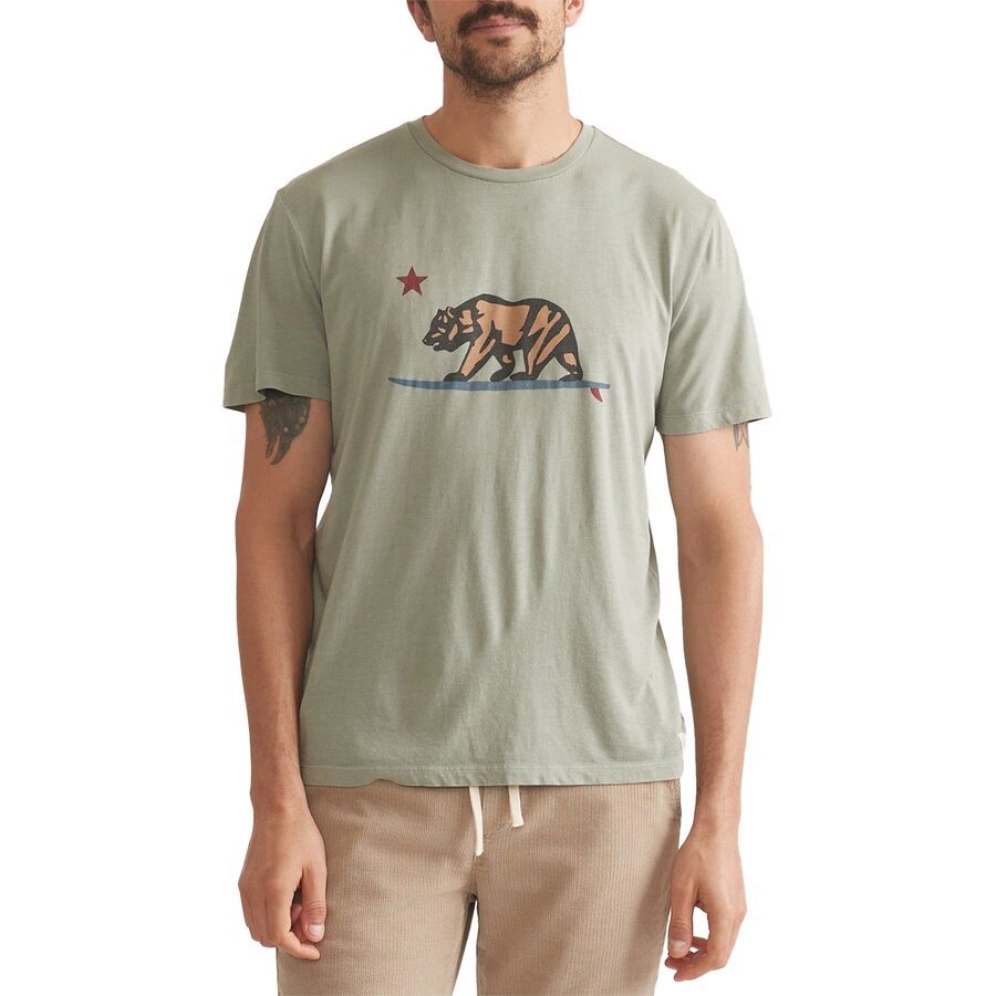 Marine Layer Signature Crew Graphic T-Shirt - Men's Iceberg Green