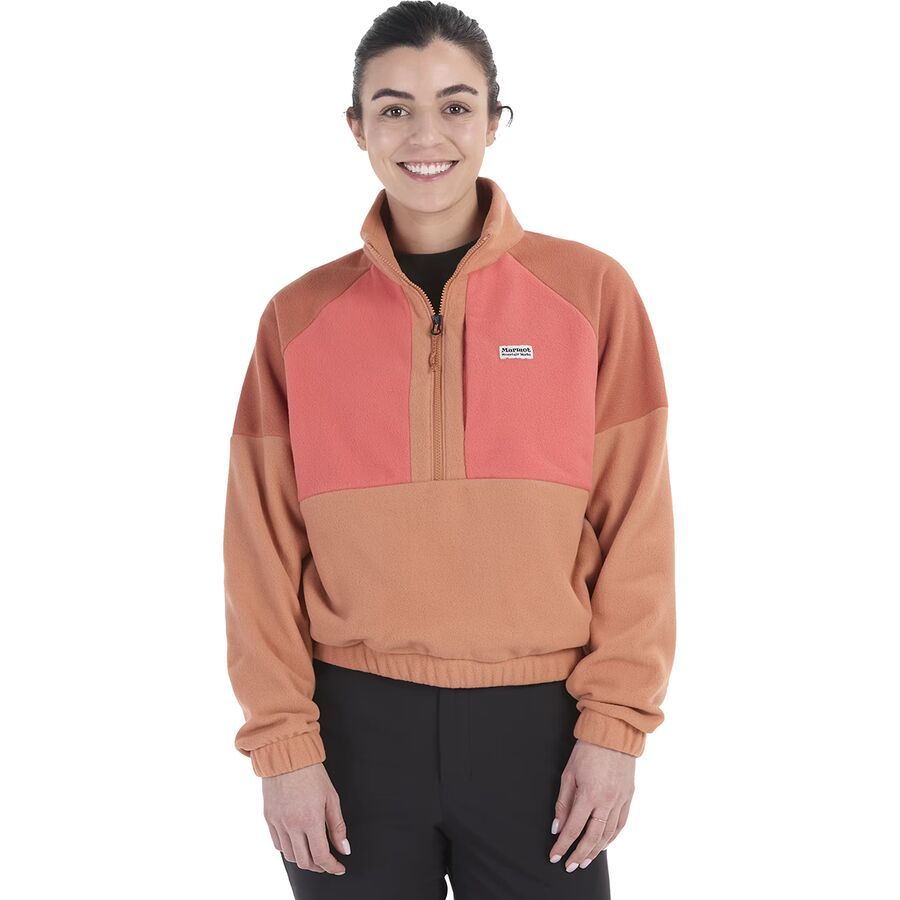 Marmot Retro Rocklin 1/2-Zip Jacket - Women's Sunburn/Grapefruit/Auburn