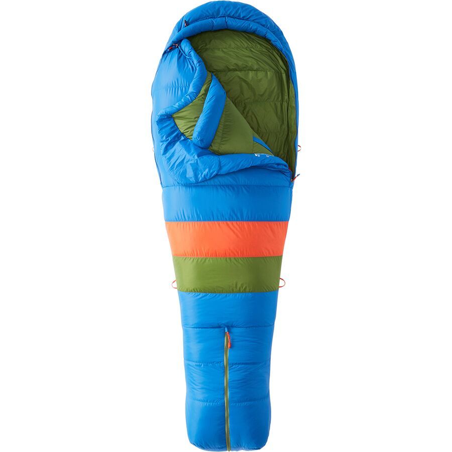 Marmot Sawtooth Sleeping Bag: 15F Down Dark Azure/Foliage
