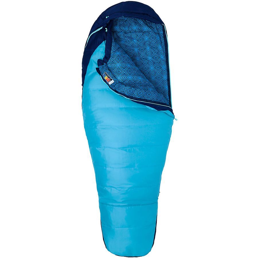 Marmot Trestles 15 Sleeping Bag: 15F Synthetic - Women's French Blue/Harbor Blue