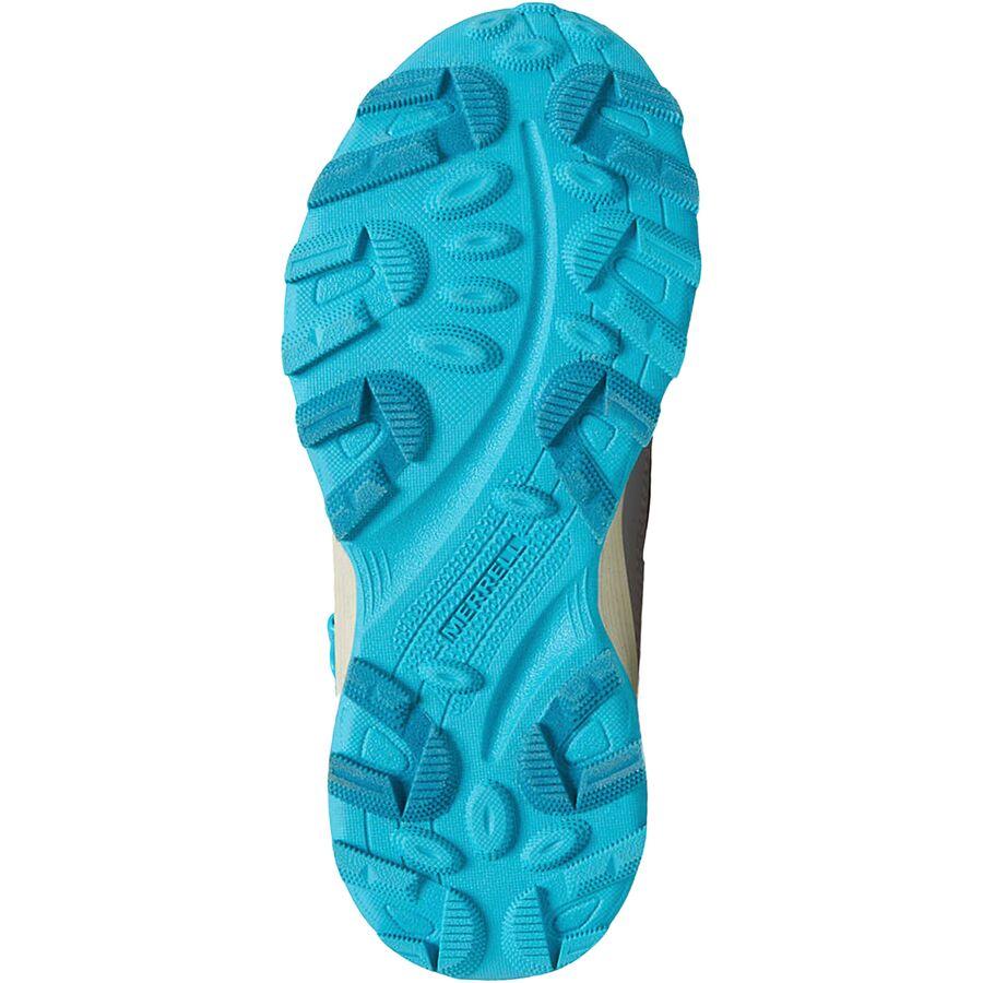 Merrell Moab Speed Low ZT Waterproof Hiking Shoe - Girls' Grey/Turq/Berry
