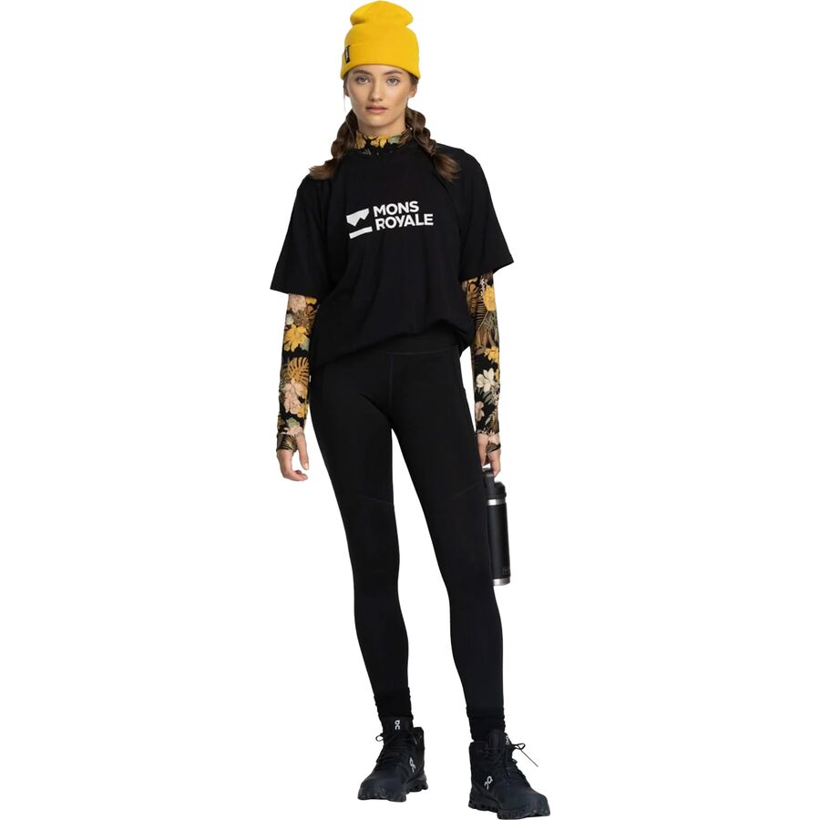 Mons Royale Icon Logo T-Shirt - Women's Black