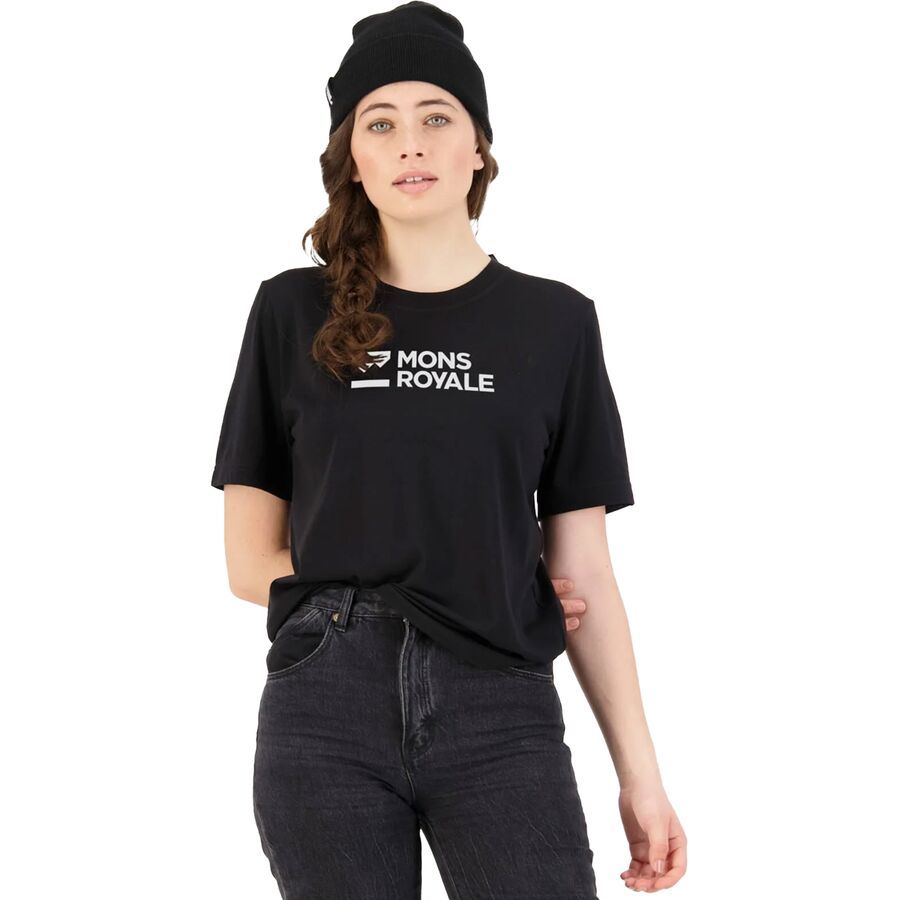 Mons Royale Icon Logo T-Shirt - Women's Black