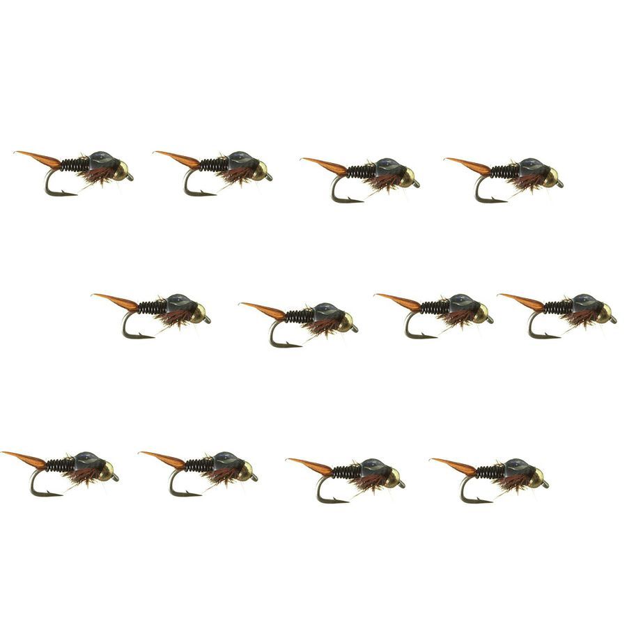 Montana Fly Company BH Epoxyback Copper Nymph - 12-Pack Black