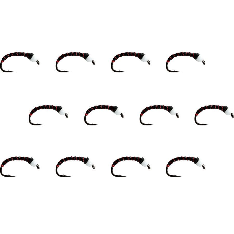 Montana Fly Company Chan's Chironomid Pupa - 12-Pack Black/Red