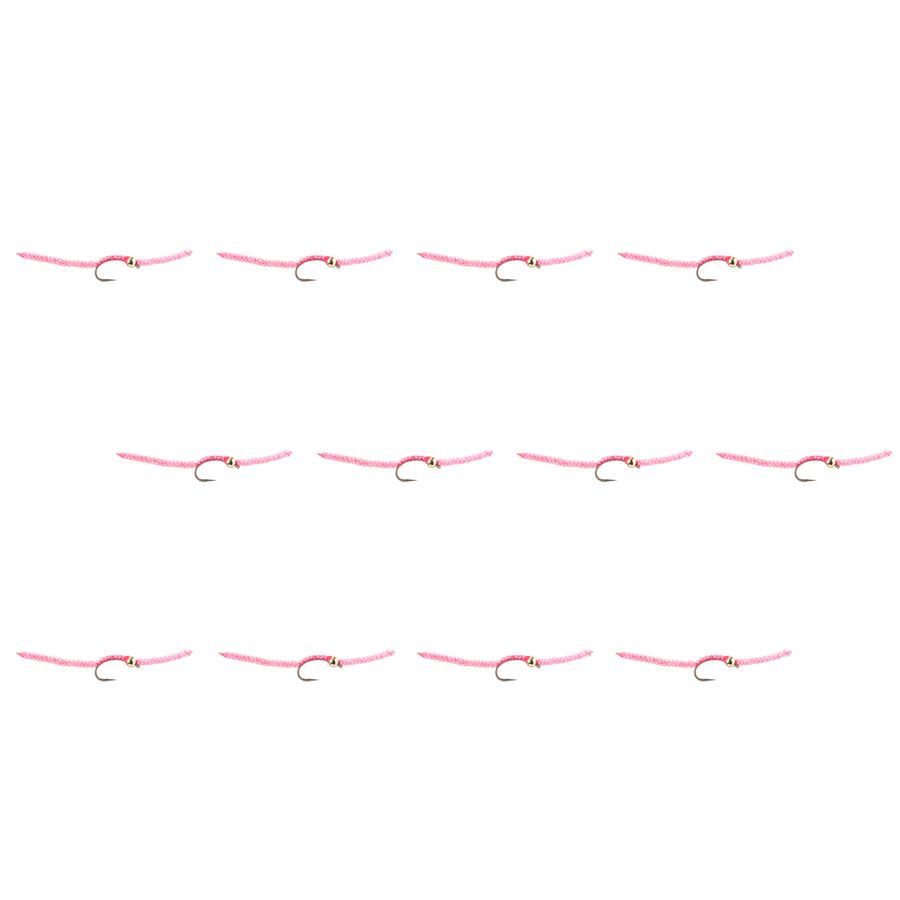 Montana Fly Company Silverman's Sparkle Worm - 12-Pack Pink