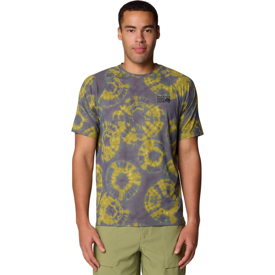 Mountain Hardwear Crater Lake Short-Sleeve Shirt - Men's Adriatic Blue Spore Dye Print