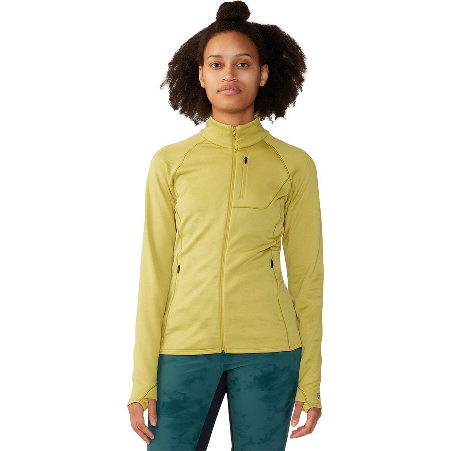 Mountain Hardwear Glacial Trail Full Zip Jacket - Women's Bright Olive