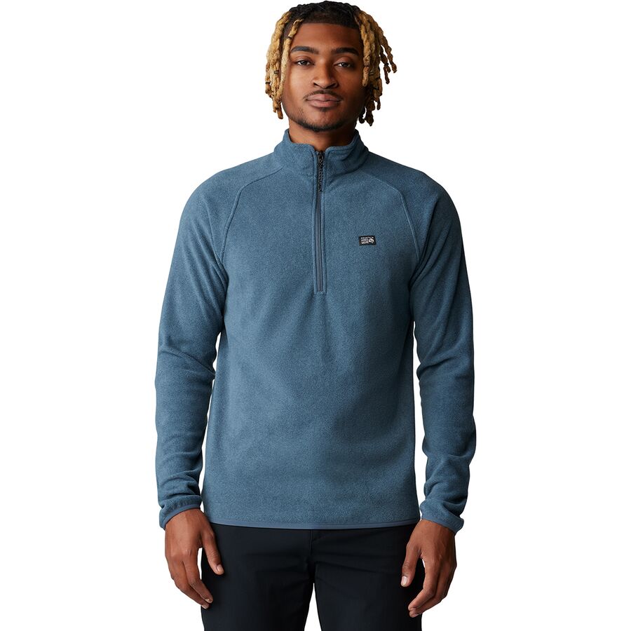 Mountain Hardwear Microchill 1/4-Zip Pullover - Men's Montauk Blue Heather