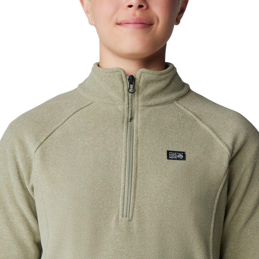 Mountain Hardwear Microchill 1/4-Zip Pullover - Women's Mantis Green Heather