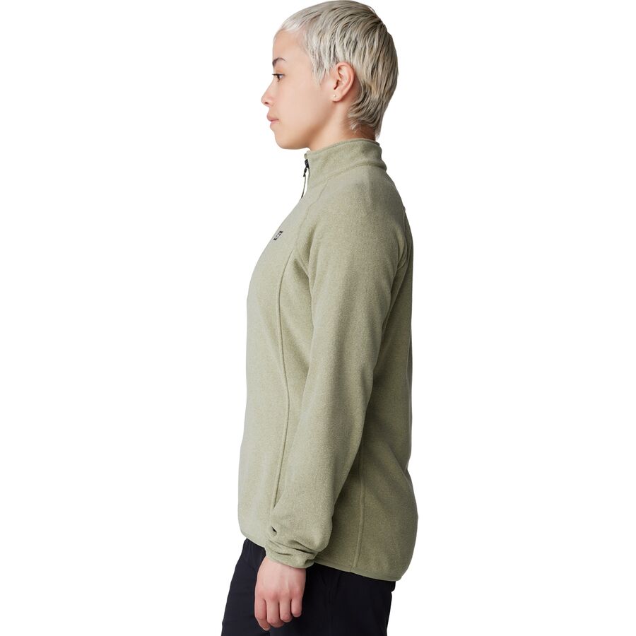 Mountain Hardwear Microchill 1/4-Zip Pullover - Women's Mantis Green Heather