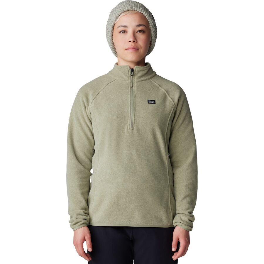 Mountain Hardwear Microchill 1/4-Zip Pullover - Women's Mantis Green Heather