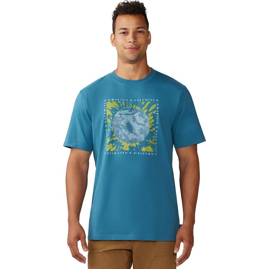 Mountain Hardwear Tie Dye Earth Short-Sleeve T-Shirt - Men's Baltic Blue