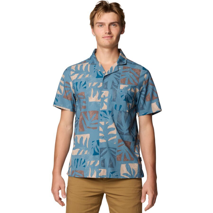 Mountain Hardwear Trail Sender Camp Shirt - Men's Adriatic Blue Meadows Print