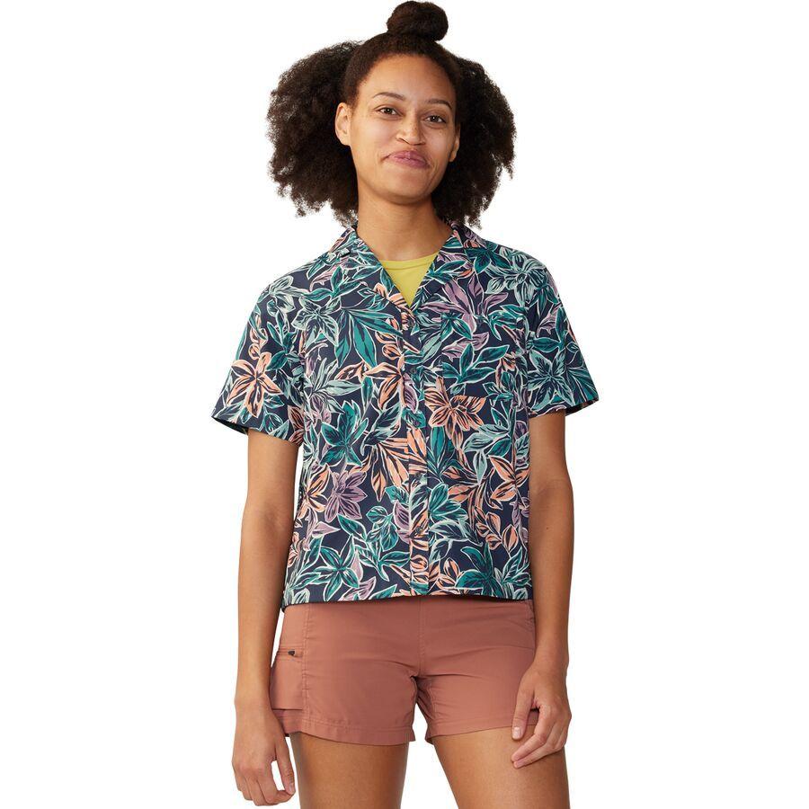 Mountain Hardwear Trail Sender Short-Sleeve Top - Women's Dark Zinc Floral Print