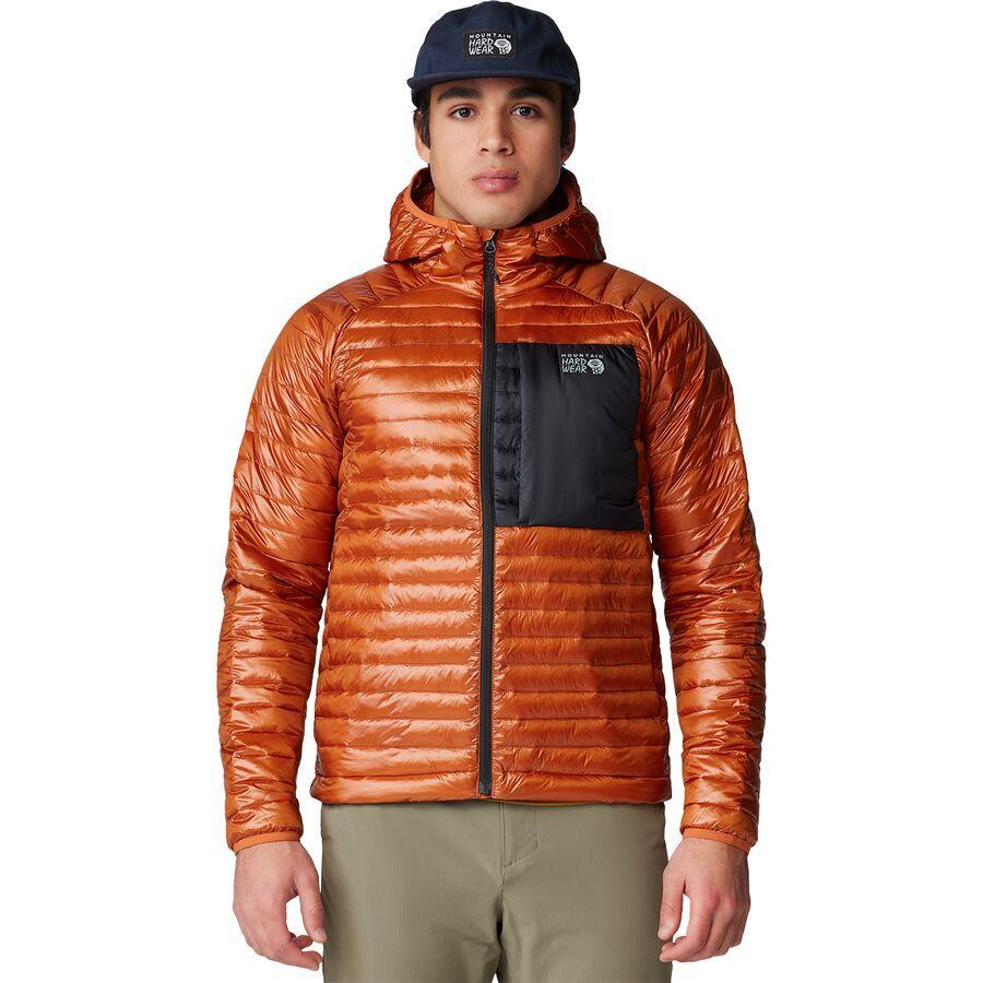 Mountain Hardwear Ventano Hooded Jacket - Men's Raw Carnelian/Black