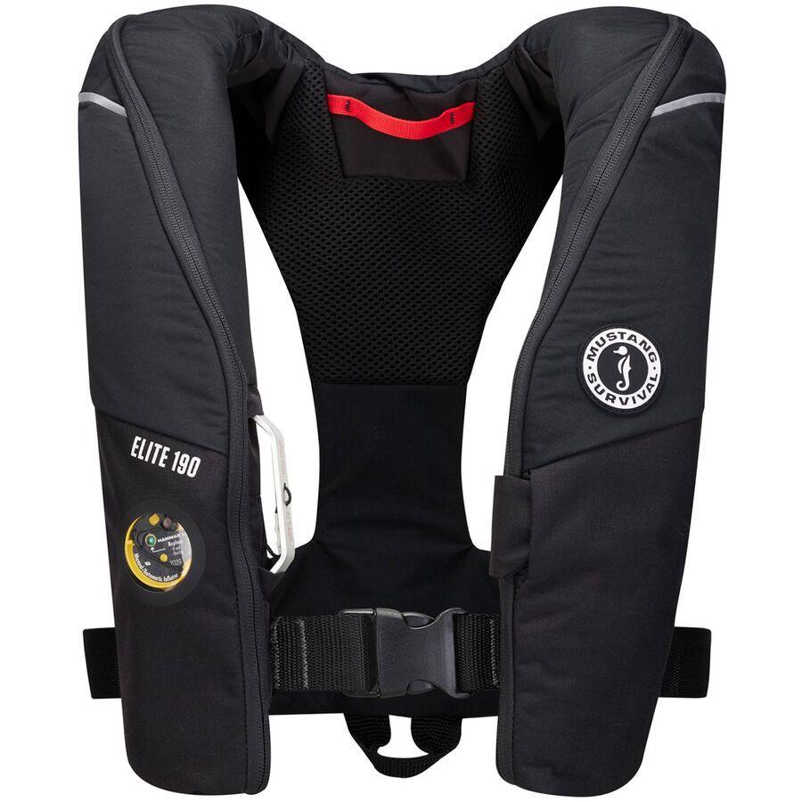 Mustang Survival Elite 190 Inflatable Personal Floatation Device Black