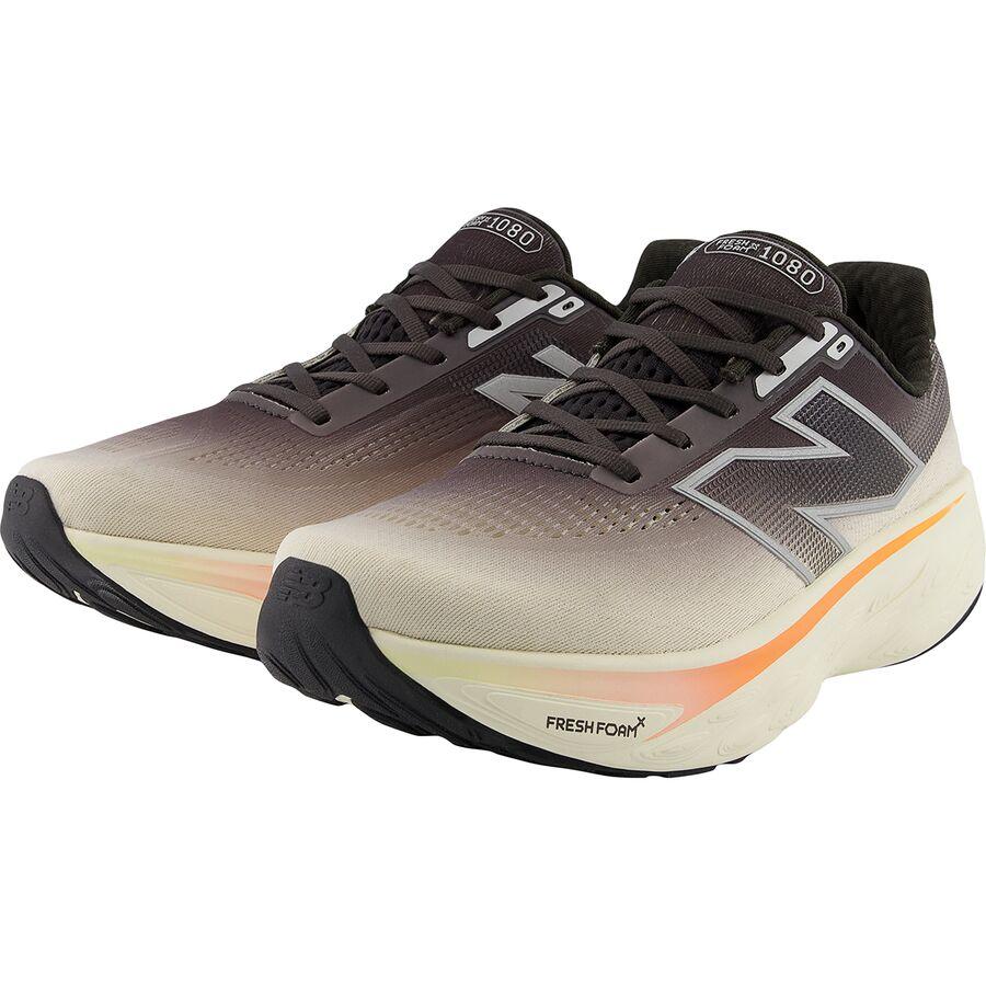 New Balance Fresh Foam 1080v14 Shoe - Men's Black Cement/Angora/Hot Mango