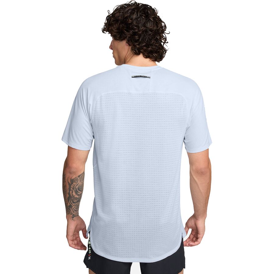 Nike Dri-Fit Solar Chase Short-Sleeve Shirt - Men's Football Grey/Black