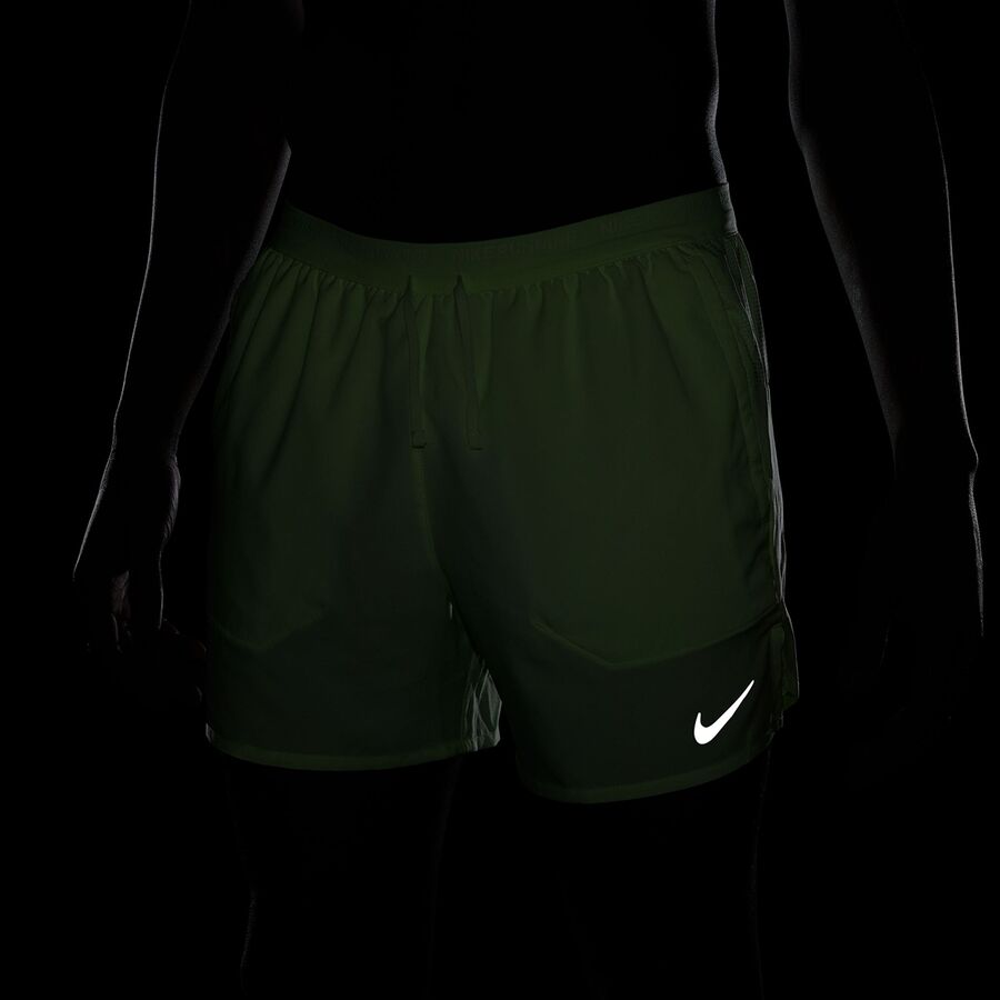 Nike Dri-Fit Stride 5in BF Short - Men's Barely Volt/Barely Volt/Reflective Silv