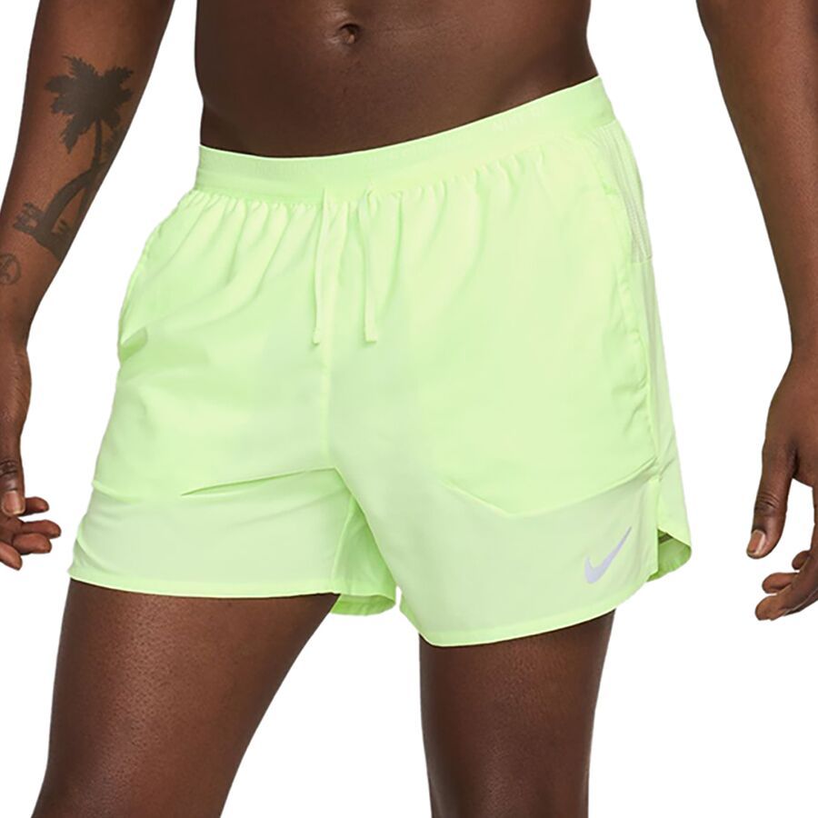 Nike Dri-Fit Stride 5in BF Short - Men's Barely Volt/Barely Volt/Reflective Silv