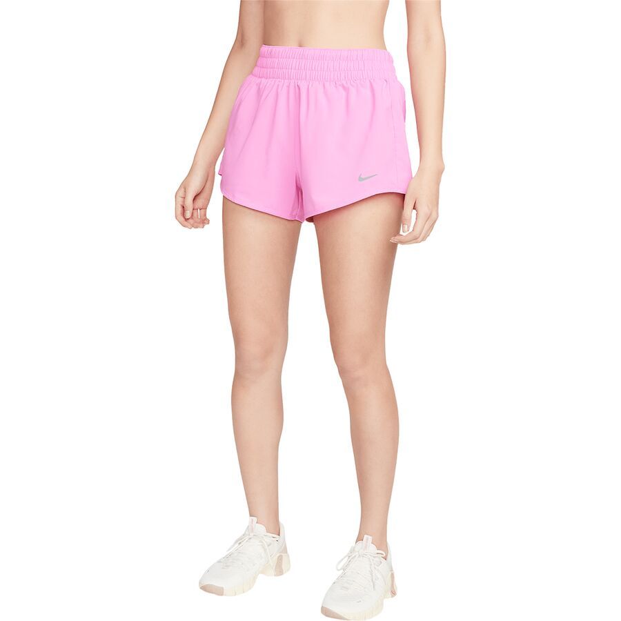 Nike One Dri-Fit 3in Brief Lined Short - Women's Playful Pink/Reflective Silv