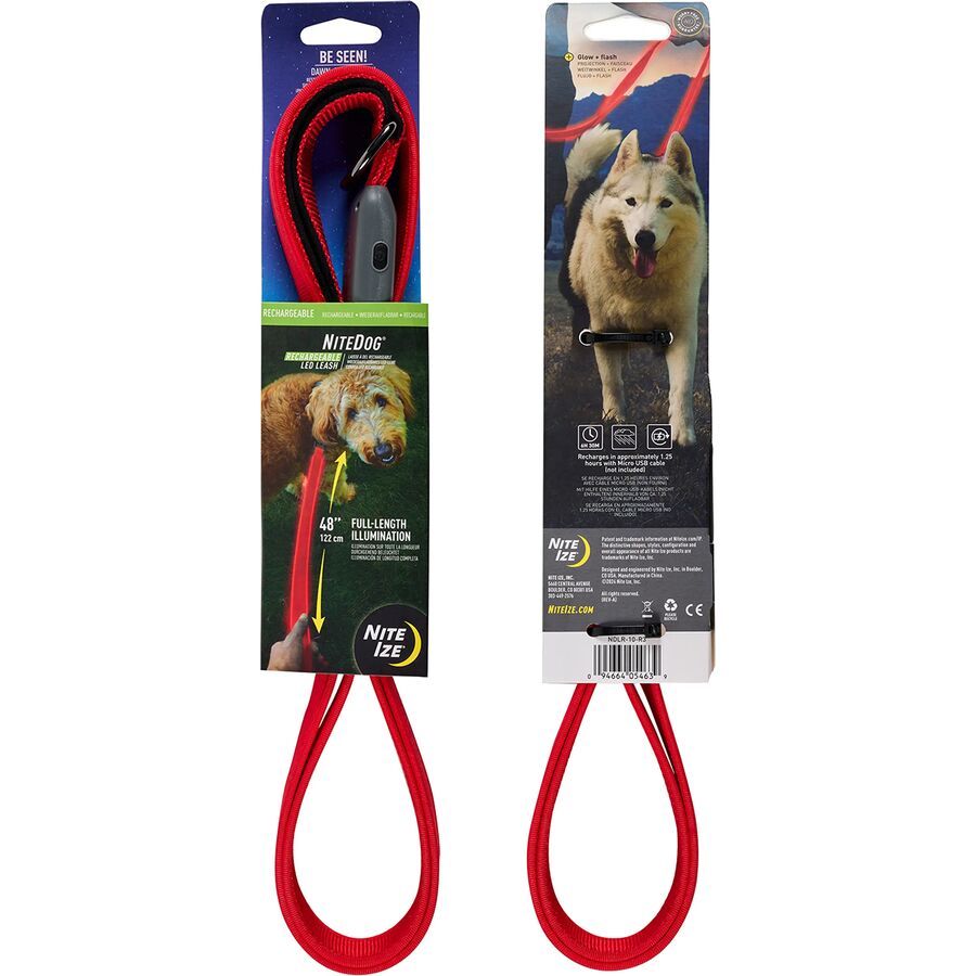 Nite Ize NiteDog Rechargeable LED Leash Red