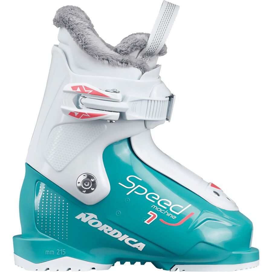 Nordica Speedmachine J1 Ski Boot - 2025 - Girls' Light Blue/White/Pink