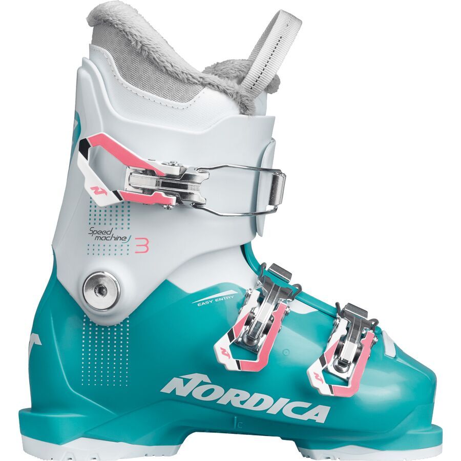 Nordica Speedmachine J3 Ski Boot - 2025 - Girls' Light Blue/White/Pink